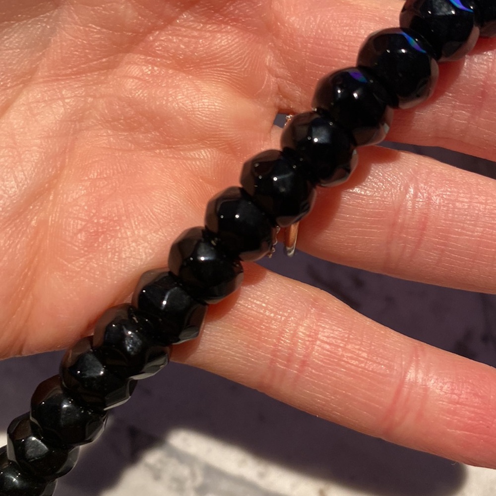 Double Strand Black Beaded Necklace by Erin McDermott - Picture 4 of 8